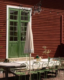 Fotogenlampa - Flaggskär mässing, grön skärm
