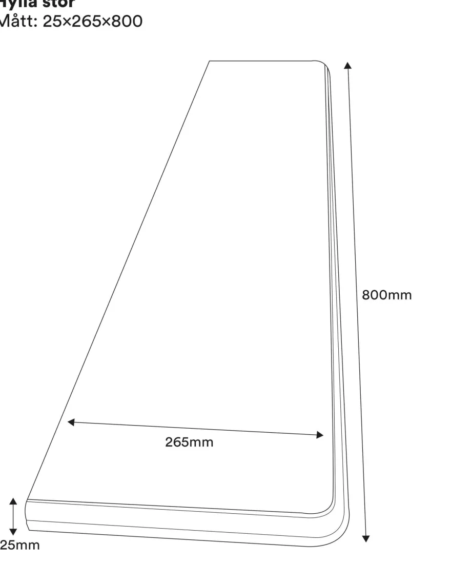 Gammaldags hylla 80 cm - Hyllplan Sekelskifte