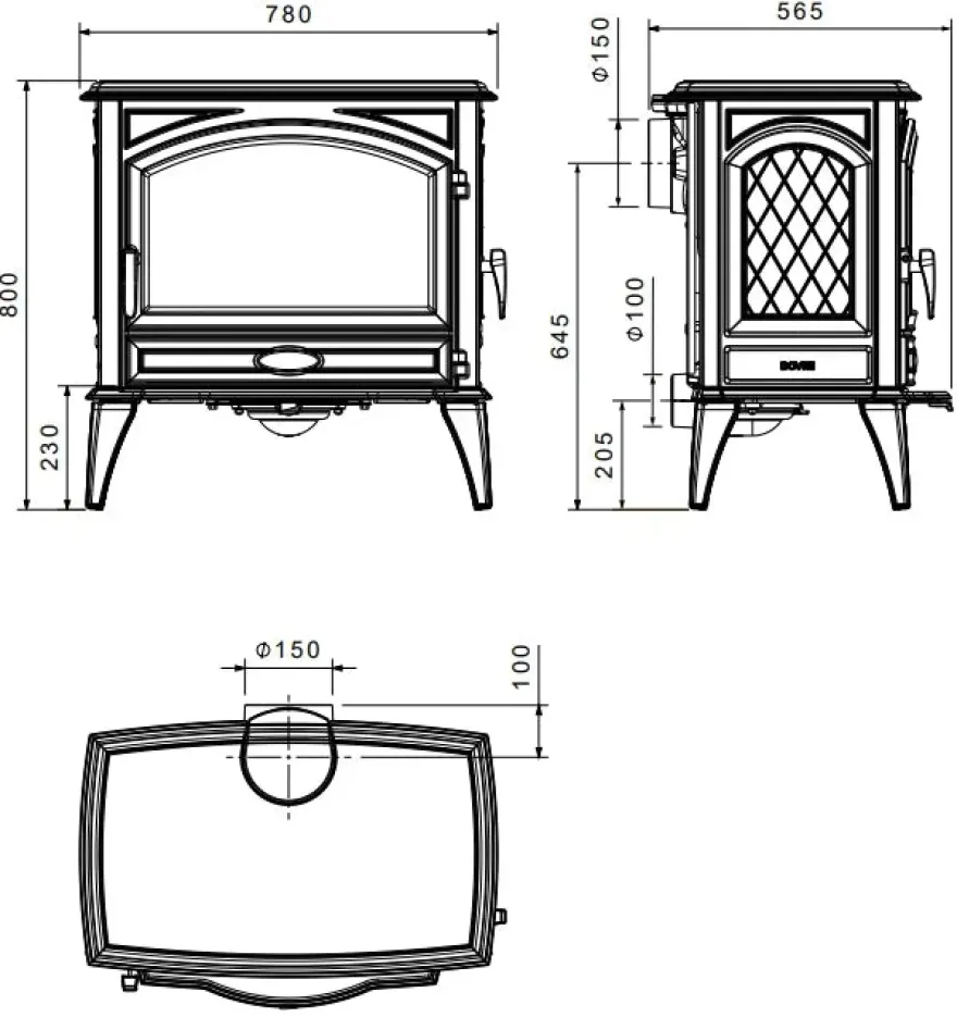 Gjutjärnskamin - Kamin Dovre 760 WD