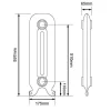 Gjutjärnsradiator Chester höjd 60 cm - Mittsektion