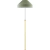 Golvlampa - Edfelt mässing, olivgrön skärm