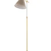 Golvlampa - Gullberg mässing, beige skärm