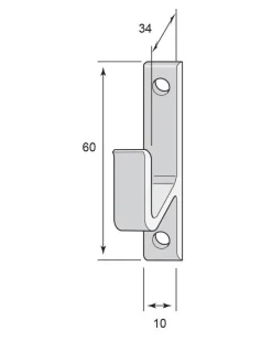 Hake - Låsbolaget 1310 mässing - 34 mm