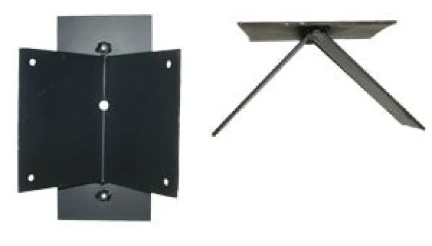 Hörnfäste svart metall - Stallampa & gårdslampa