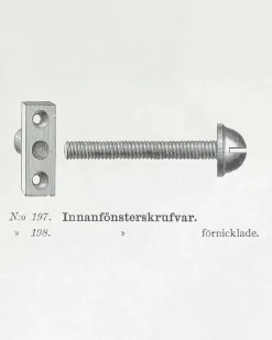 Innanfönsterskruv mässing - Næsman N:o 197