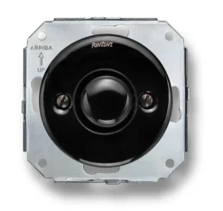Insats dimmer traditionell 40-500 W svart porslin - Fontini infällt