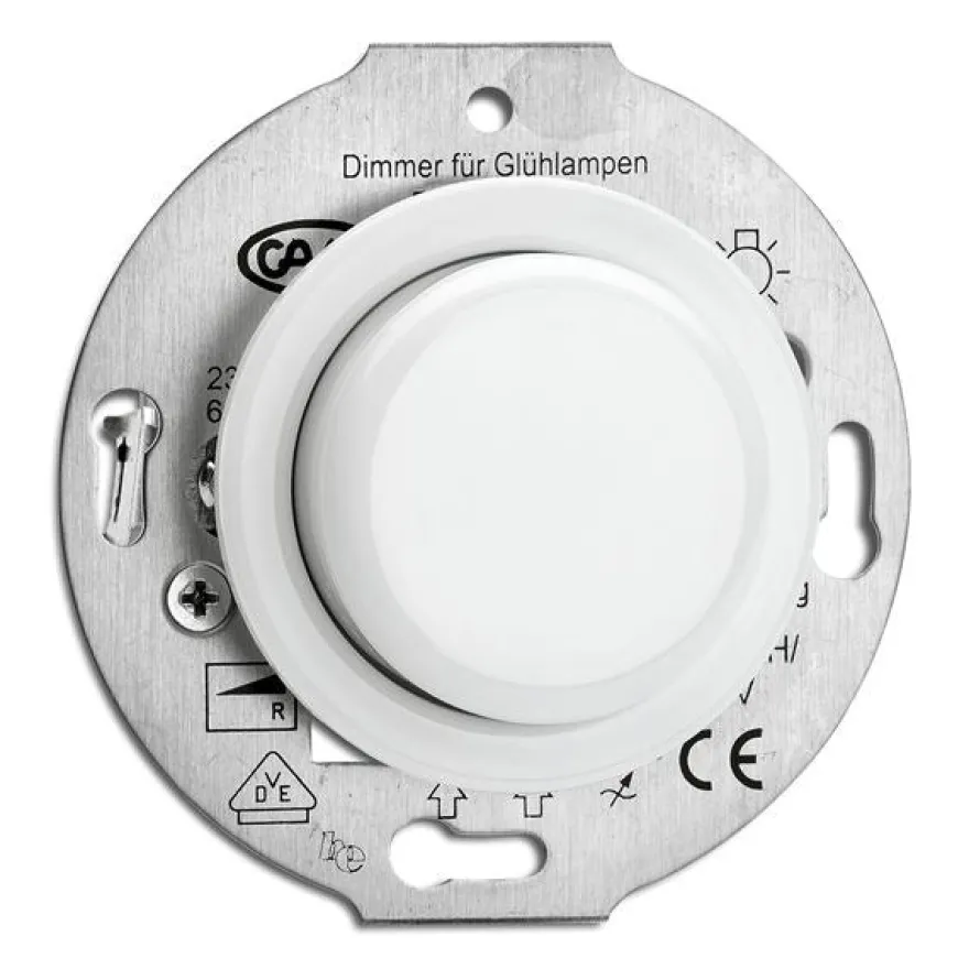 Insats LED-dimmer vitt porslin - THPG infällt