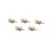 Isolatorknopp - Porslin/krom 5-pack