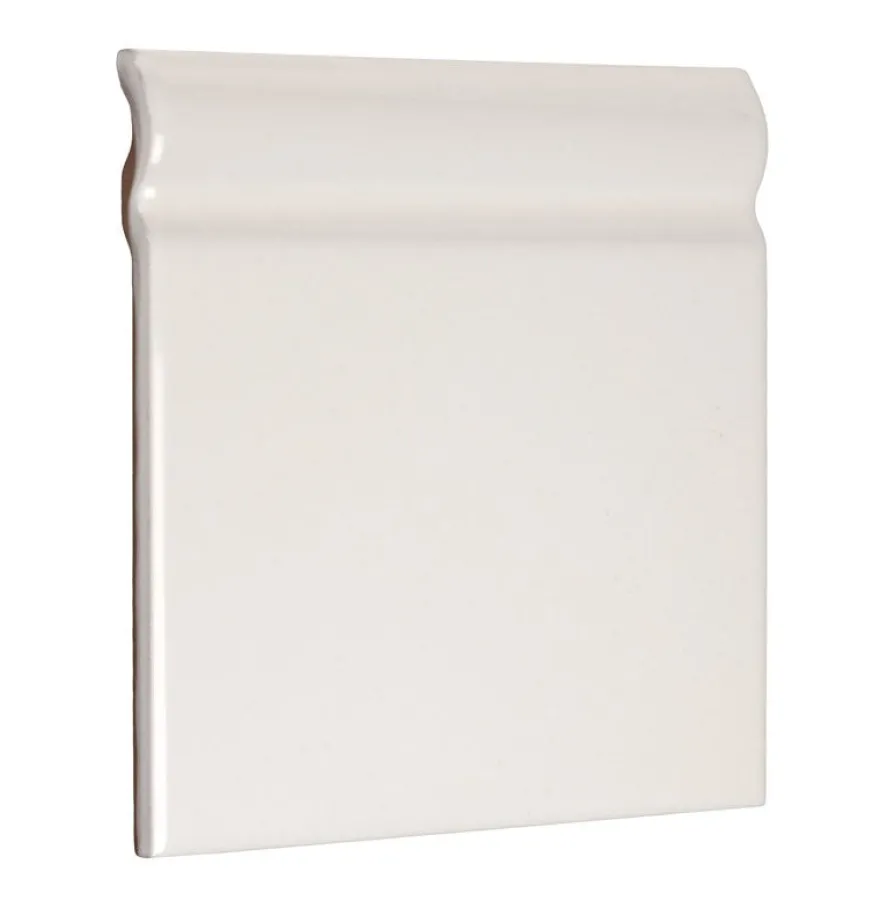 Kakel Cambridge - Golvsockel list 15 x 15 cm vit, blank