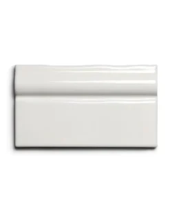 Kakel Mayfair - Elfenbensvit Avslutslist 7,5 x 13 cm blank, lätt vågigt
