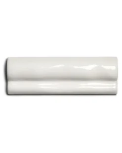 Kakel Mayfair - Elfenbensvit bröstlist 5 x 15 cm blank, lätt vågigt