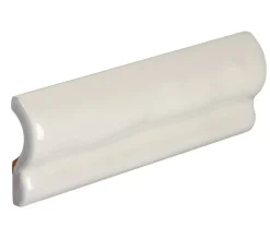 Kakel Mayfair - Elfenbensvit bröstlist 5 x 15 cm blank, lätt vågigt