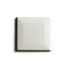 Kakel Victoria - Fasad kant 7,5 x 7,5 cm elfenbensvit, blank