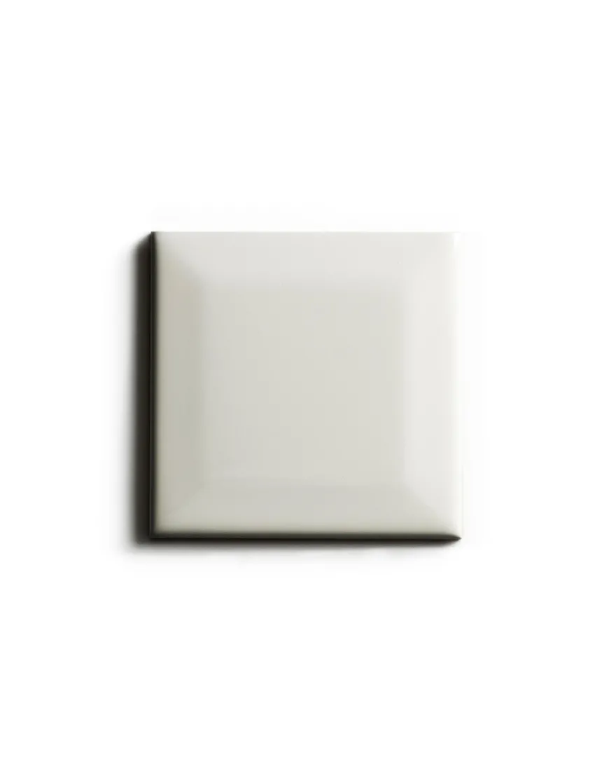 Kakel Victoria - Fasad kant 7,5 x 7,5 cm elfenbensvit, blank
