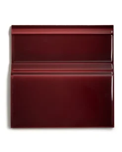 Kakel Victoria - Golvsockel list 15 x 15 cm vinröd