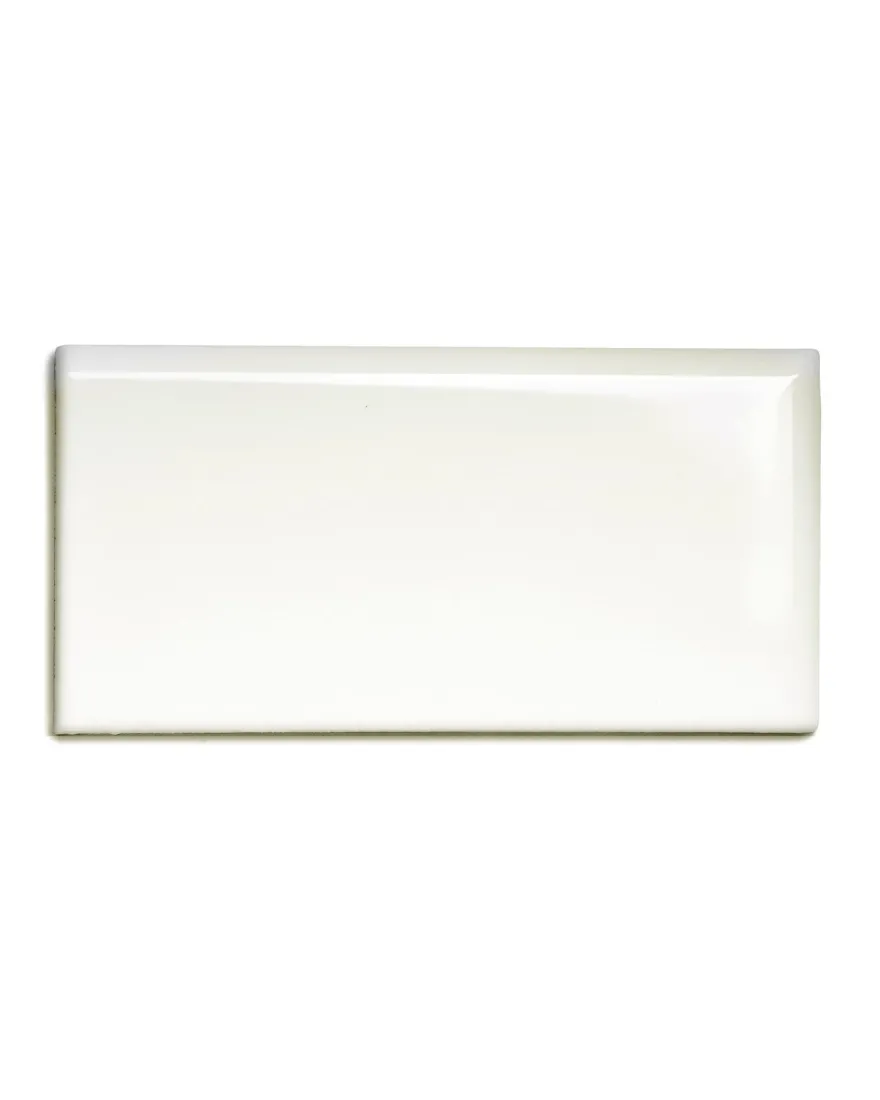 Kakel Victoria - 7,5 x 15 cm elfenbensvit bullnose höger hörn
