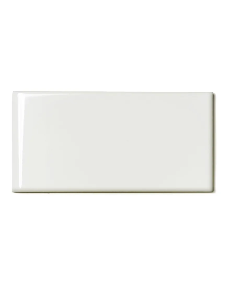 Kakel Victoria - 7,5 x 15 cm elfenbensvit bullnose vänster hörn