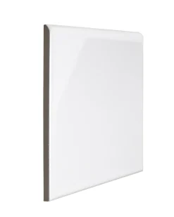 Kakel Victoria - 15 x 15 cm vit bullnose långsida/kortsida