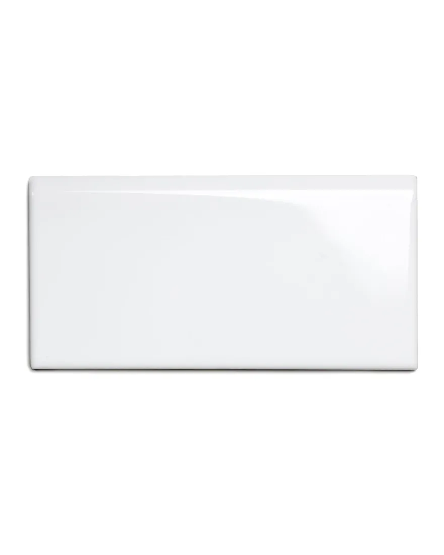 Kakel Victoria - 7,5 x 15 cm vit bullnose långsida