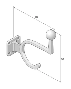 Klädkrok - Fehrlins 3228 mässing