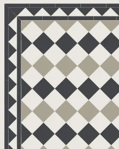 Klinker - Birmingham 15 x 15 cm vit/svart/ljusgrå