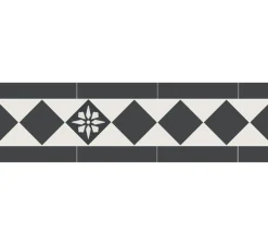 Klinkerfris - Glasgow II svart/vit