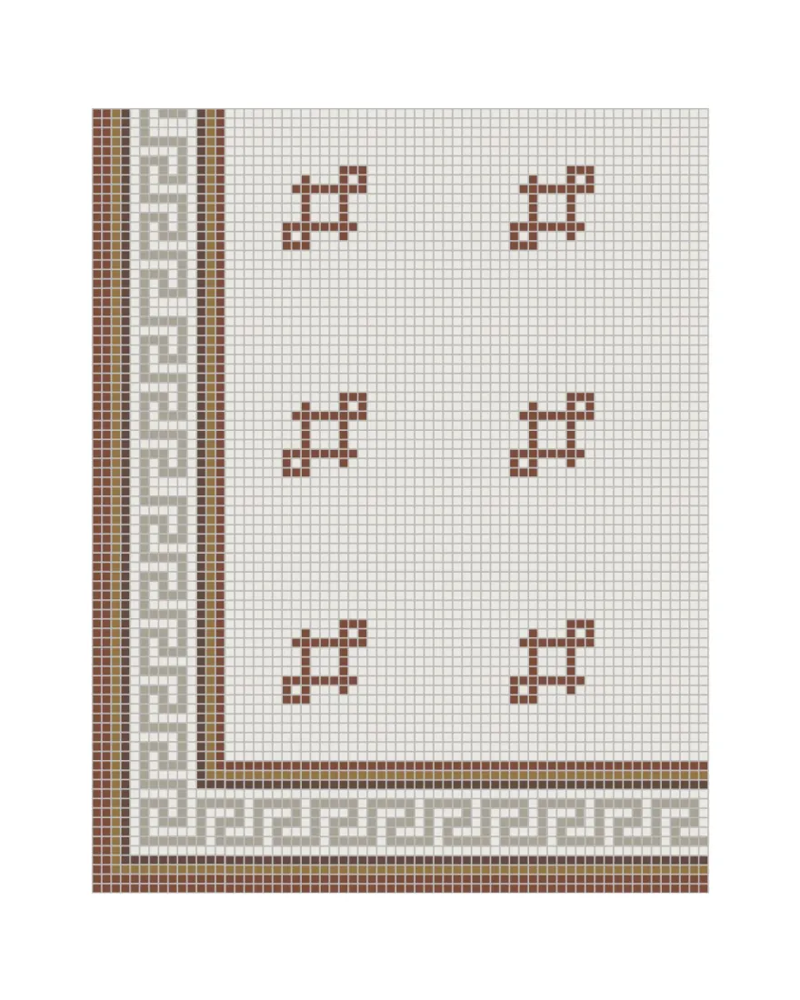 Klinkerfris hörn - Mosaik Regent Röd