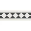 Klinkerfris - Klassisk 120 mm vit/svart