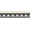 Klinkerfris - 150 mm svart/gulvit