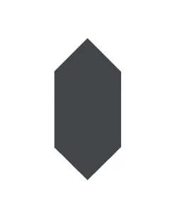Klinker - Hexagondiamant 7 x 15 cm svart
