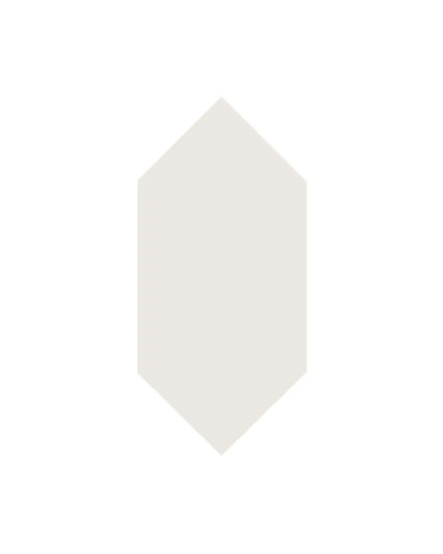 Klinker - Hexagondiamant 7 x 15 cm vit