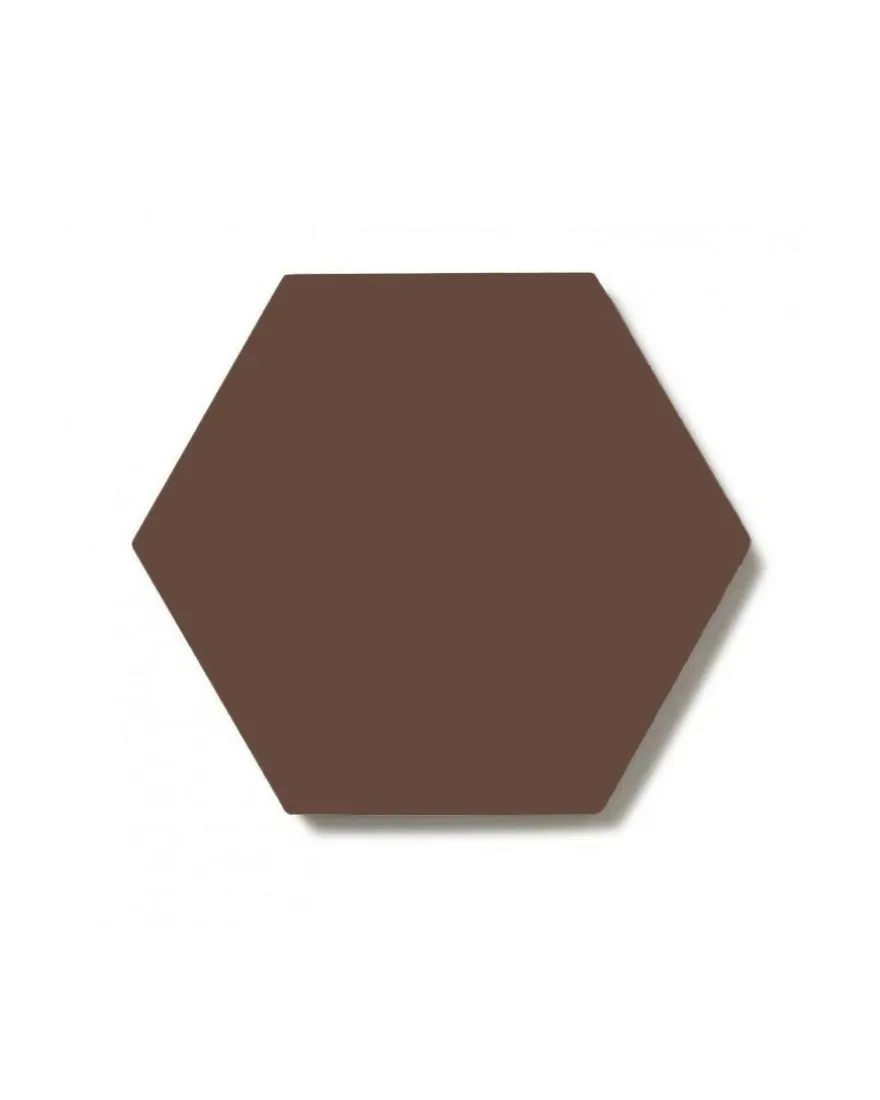 Klinker - Hexagon 10 x 10 cm chokladbrun