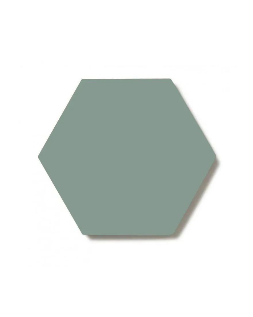 Klinker - Hexagon 10 x 10 cm grön