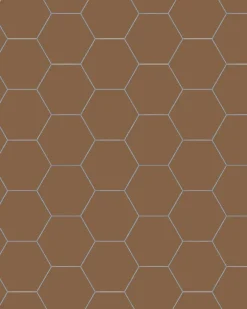 Klinker - Hexagon 10 x 10 cm havana