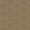 Klinker - Hexagon 15 x 15 cm kaffebrun