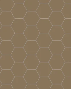 Klinker - Hexagon 10 x 10 cm kaffebrun