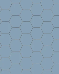 Klinker - Hexagon 10 x 10 cm ljusblå
