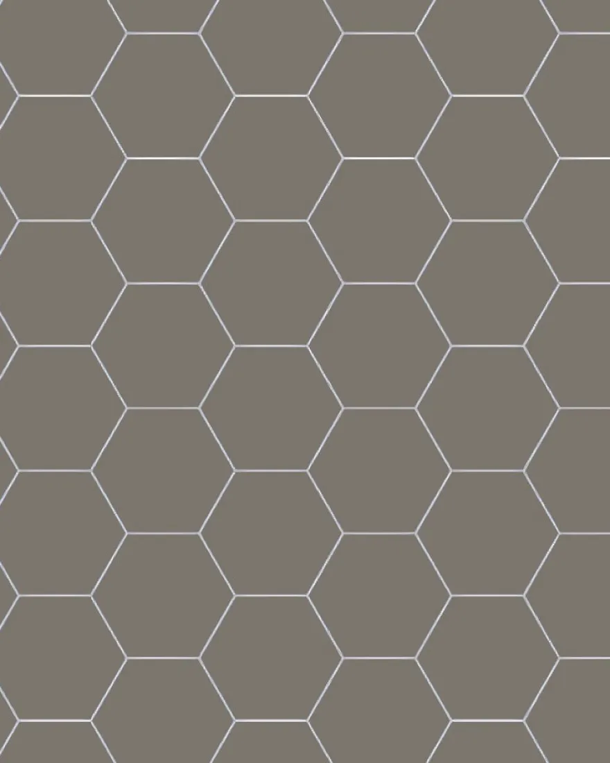 Klinker - Hexagon 10 x 10 cm mörkgrå