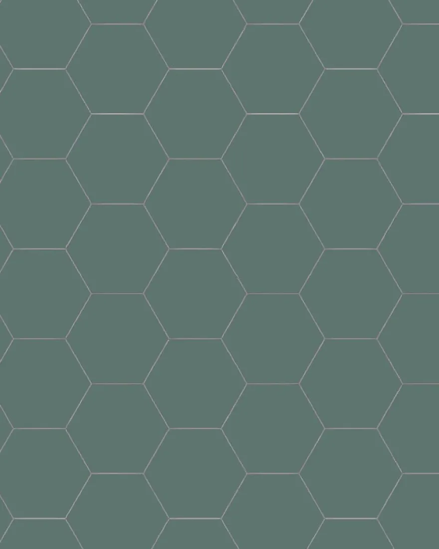 Klinker - Hexagon 10 x 10 cm mörkgrön
