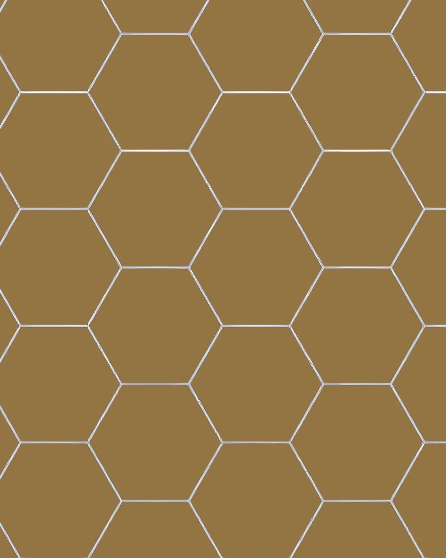Klinker - Hexagon 15 x 15 cm toffee