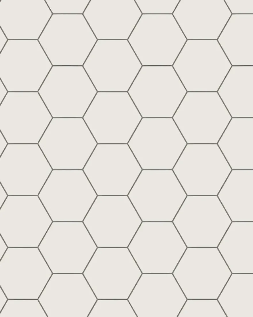 Klinker - Hexagon 10 x 10 cm vit