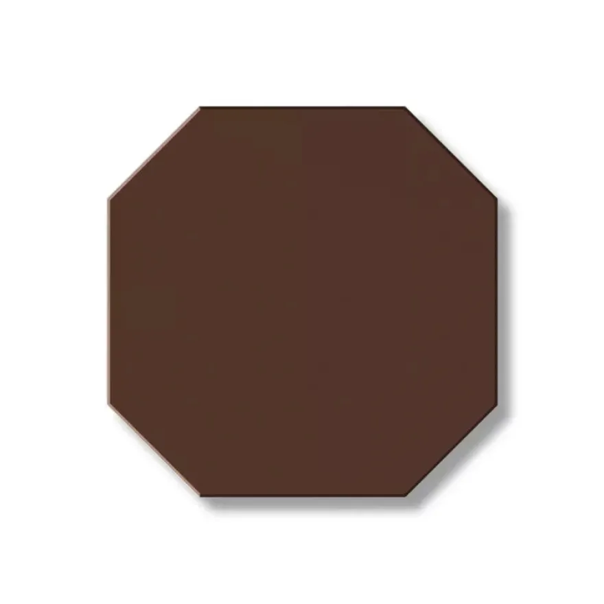 Klinker - Oktagon 10 x 10 cm chokladbrun