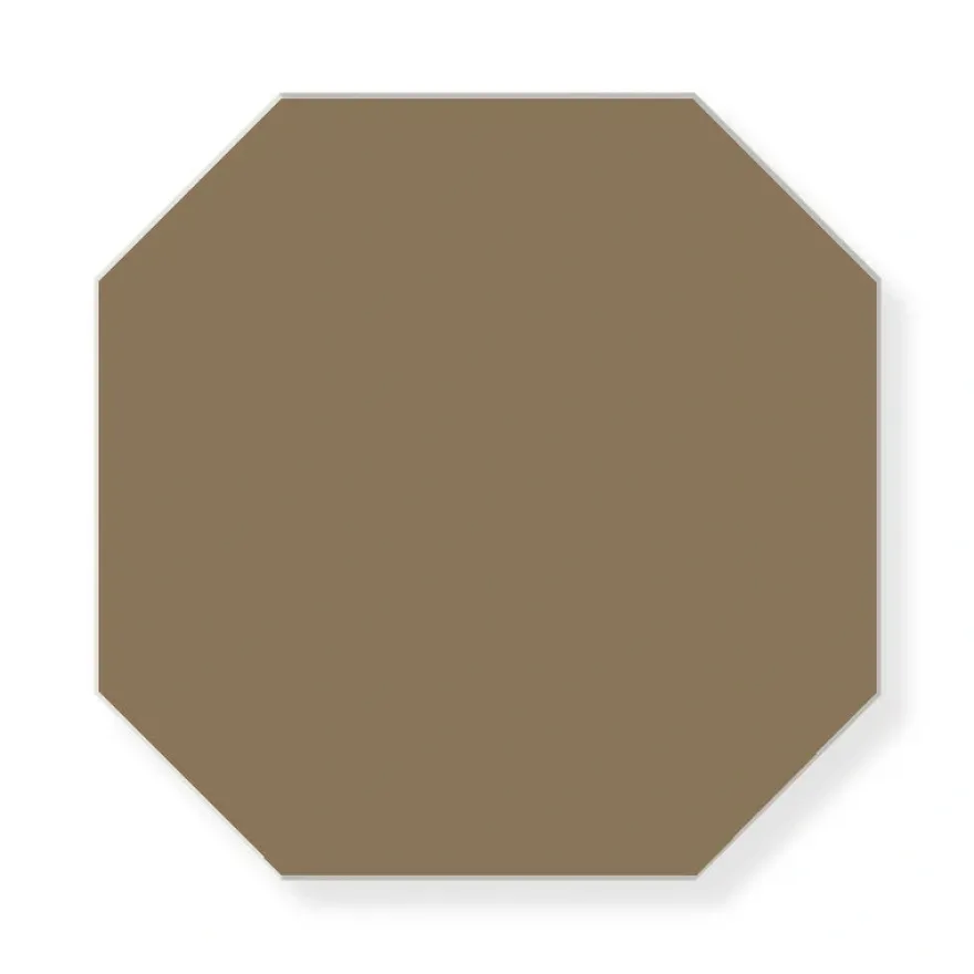 Klinker - Oktagon 15 x 15 cm kaffebrun