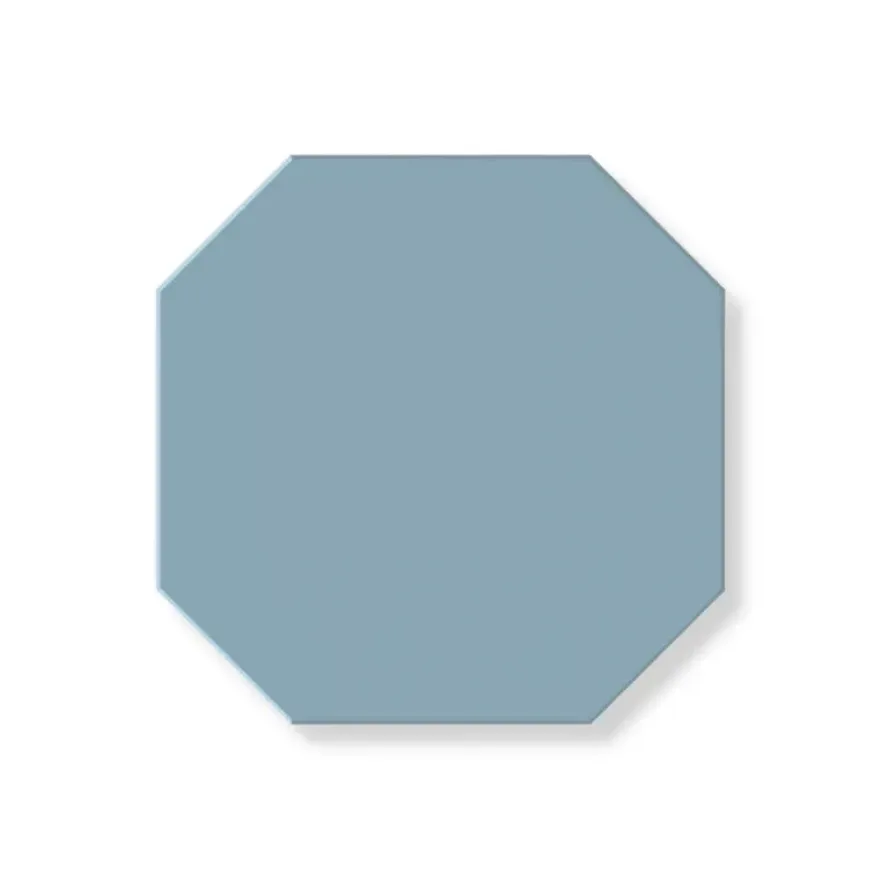 Klinker - Oktagon 10 x 10 cm ljusblå
