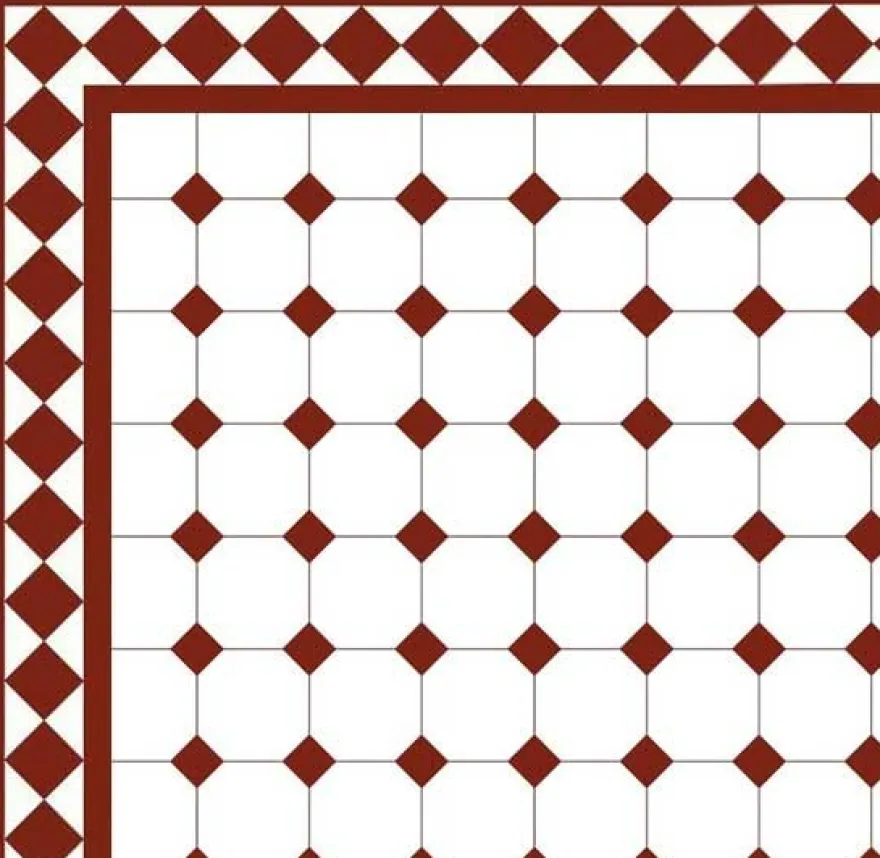 Klinker - Oktagon 10 x 10 cm vit