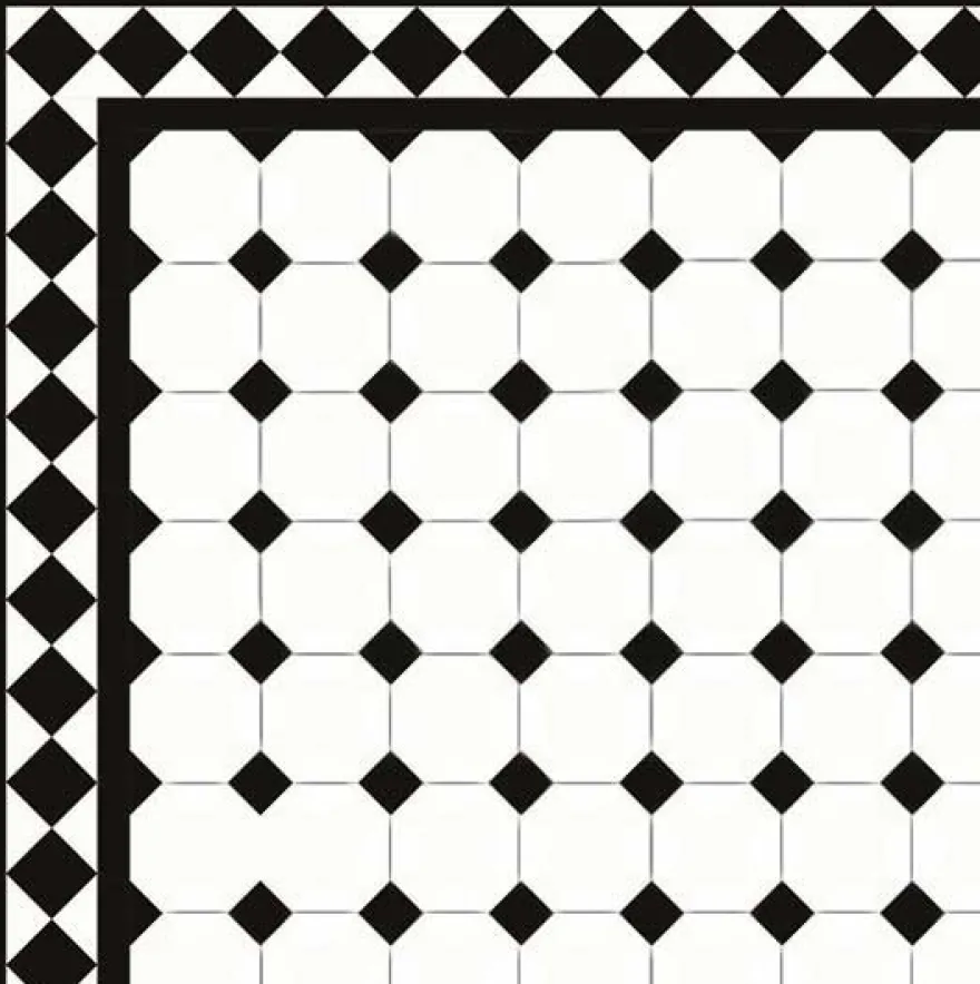 Klinker - Oktagon 10 x 10 cm vit