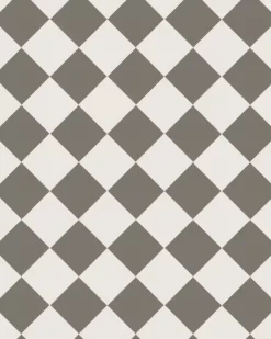 Klinker - Schackrutigt 10 x 10 cm mörkgrå/vit