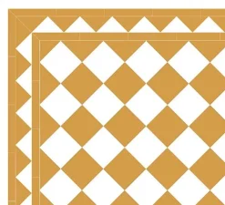 Klinker - Schackrutigt 15 x 15 cm ockragul/vit