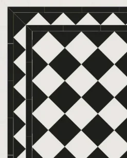 Klinker - Schackrutigt 15 x 15 cm svart/vit