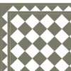 Klinker - Schackrutigt 15 x 15 cm vit/grön - Australian green